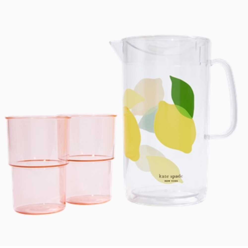 Kate Spade Pitcher 🍋 and Set of Two Cups